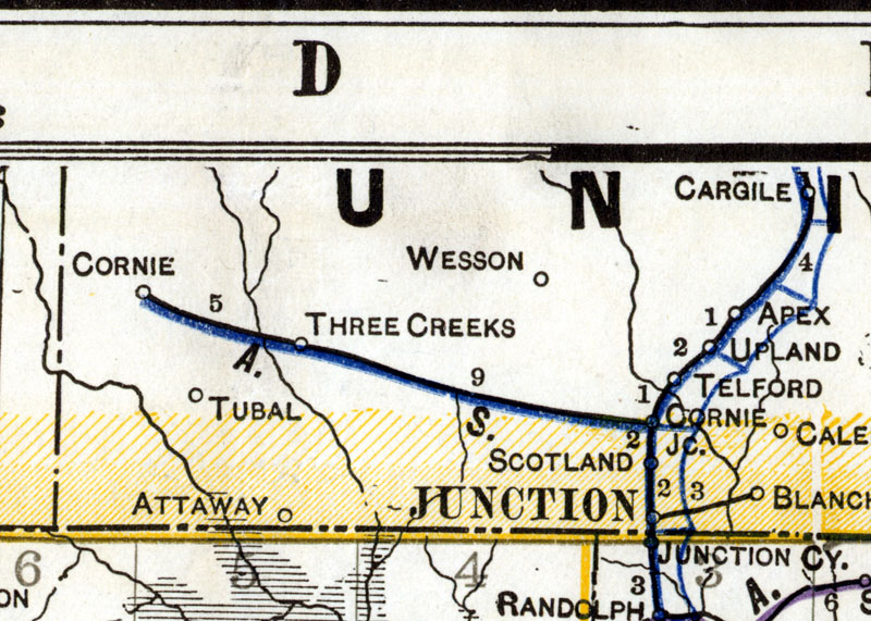 Arkansas Southern Railway Company (Ark.), Map Showing Route in 1914.