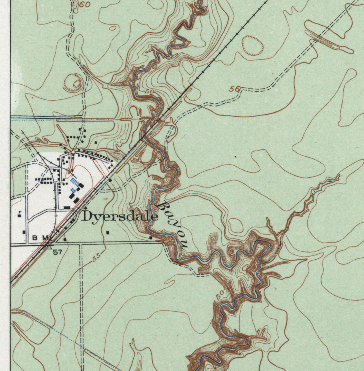 Bradford-Hicks Lumber Company (Tex.), Map Showing Dyersdale, Texas in 1916.