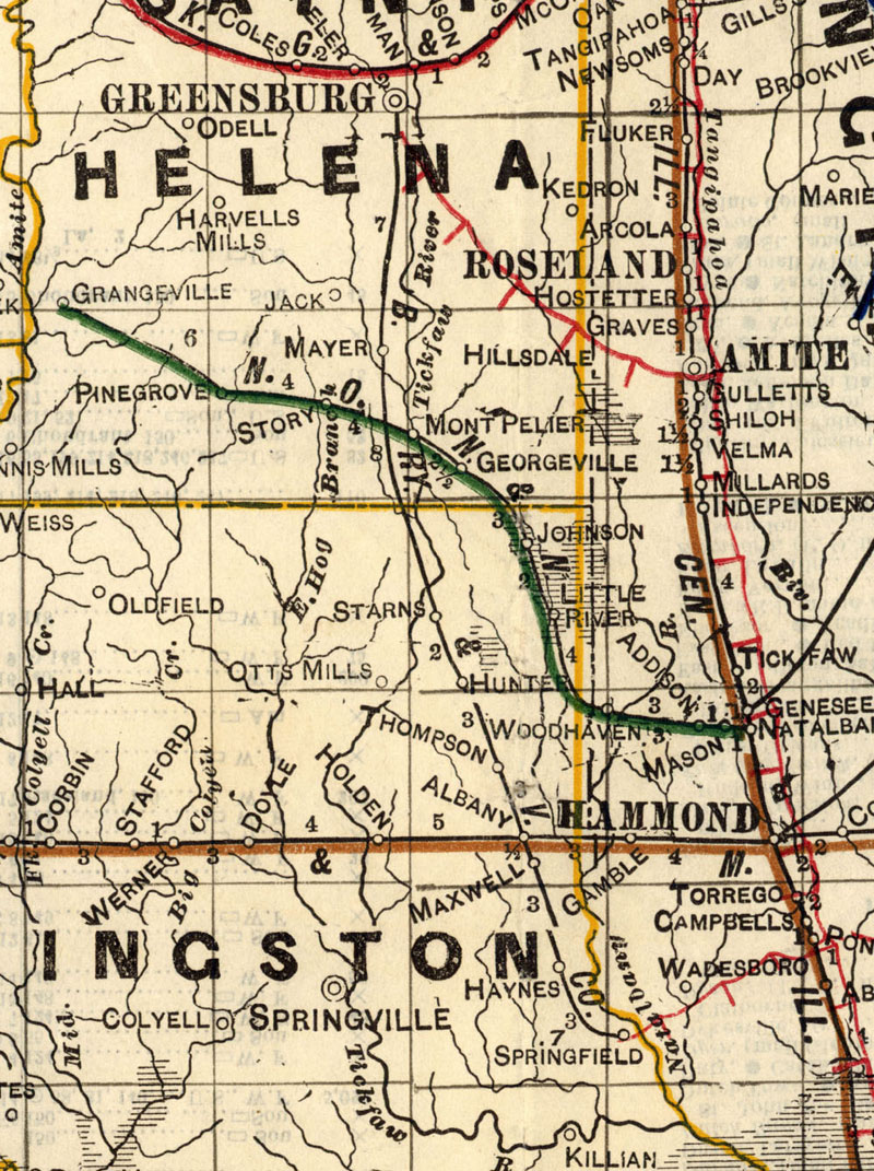 Brakenridge Railway & Navigation Co., Map Showing Route in 1914.