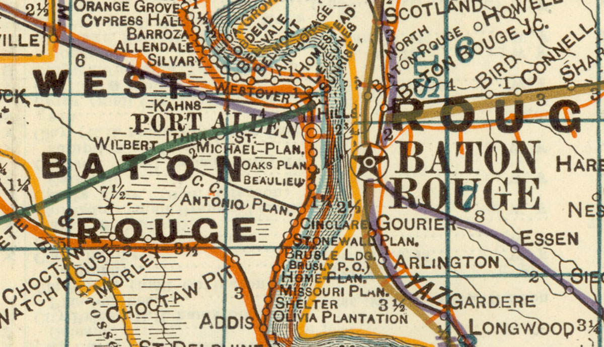 Cinclaire Central Factory Railroad, Map Showing Route in 1922.