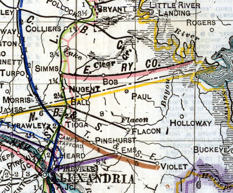 Enterprise Railway Co. (La.), Map Showing Route in 1914.