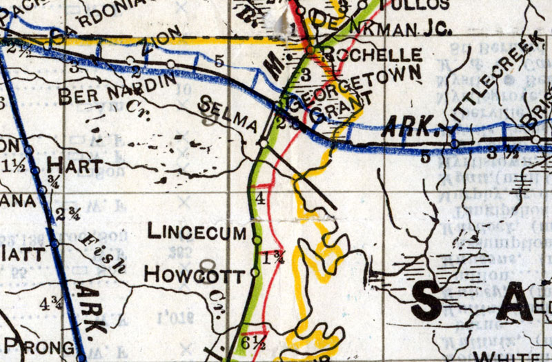 Grant Land & Lumber Company at Selma La. Map Showing Tram in 1914.