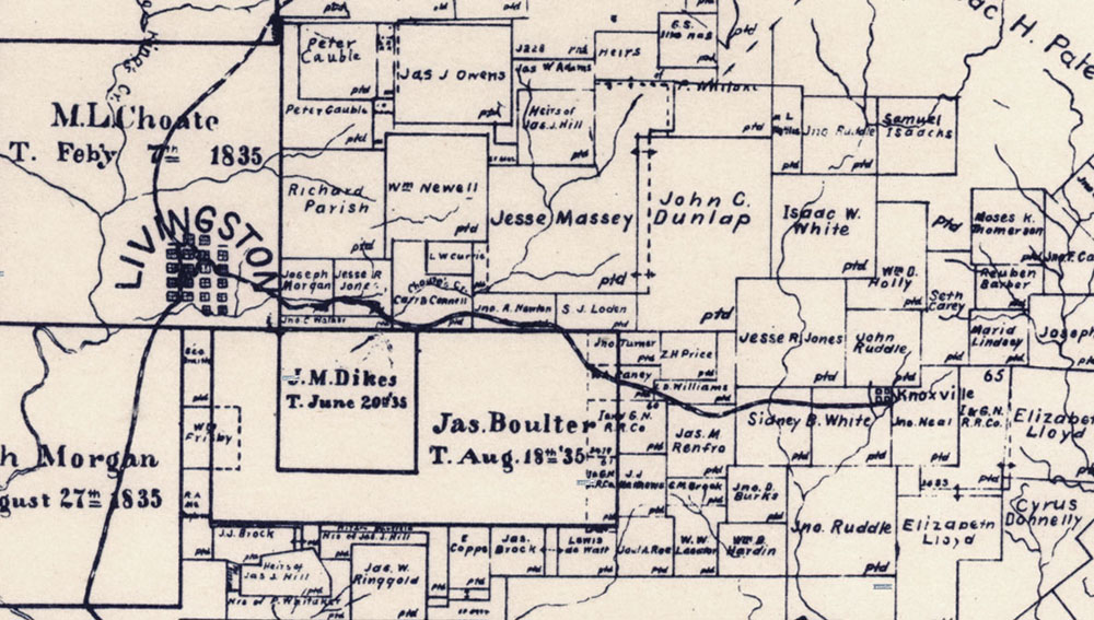 Livingston & Southeastern Railway Company (Tex.), Map Showing Route in 1906.