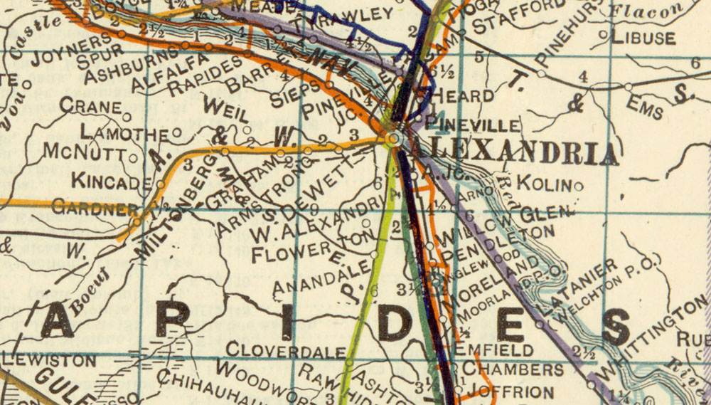 Miltonberg & Southeastern Railroad Company (La.), Map Showing Route in 1922.