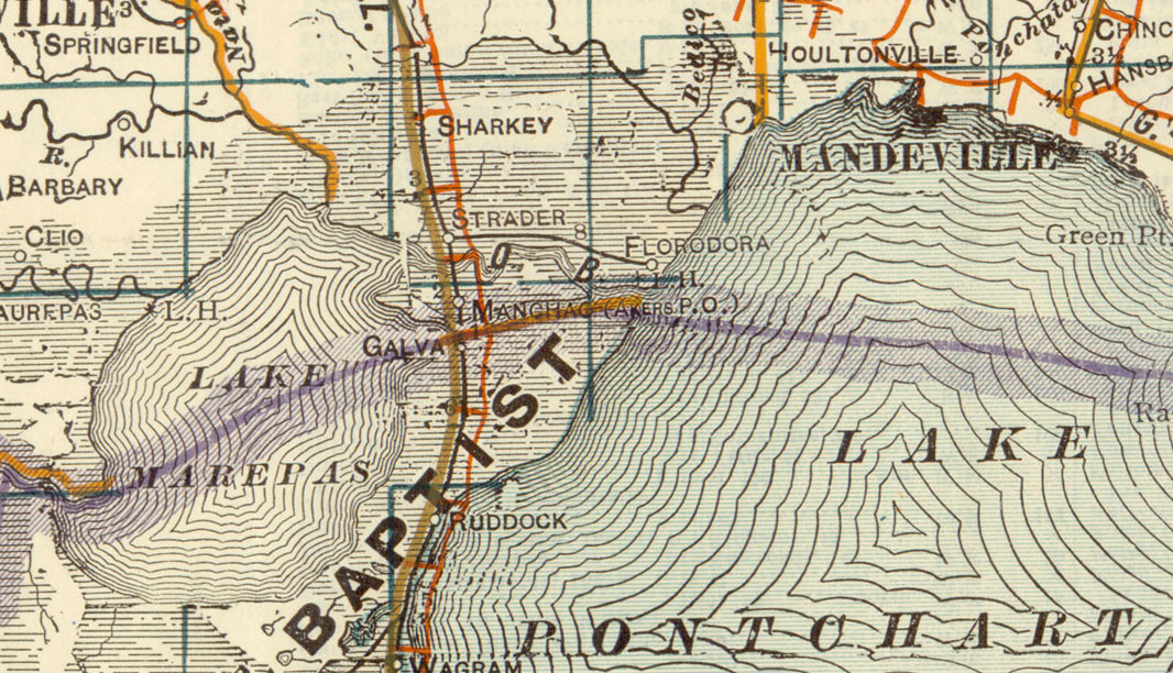 Owl Bayou Cypress Company (La.), Map Showing Route in 1922.