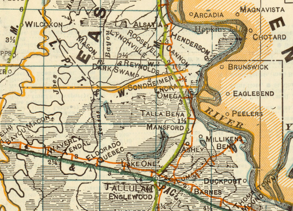 Roosevelt & Western Railroad Company, Map Showing Route in 1922.