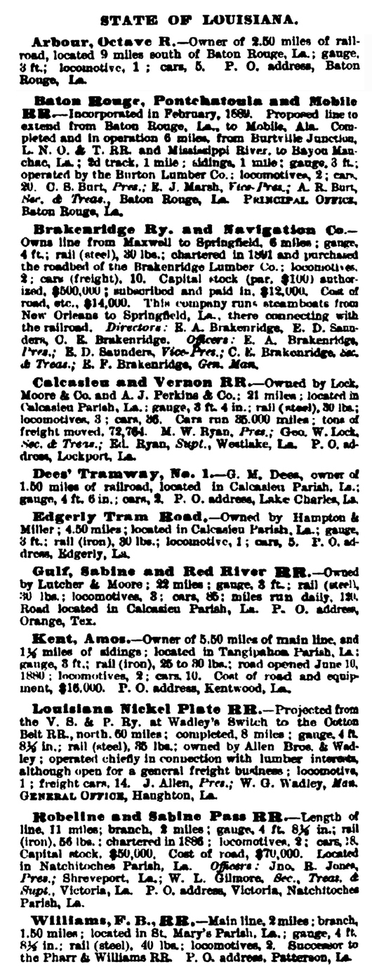 Louisiana Logging Trams in 1893