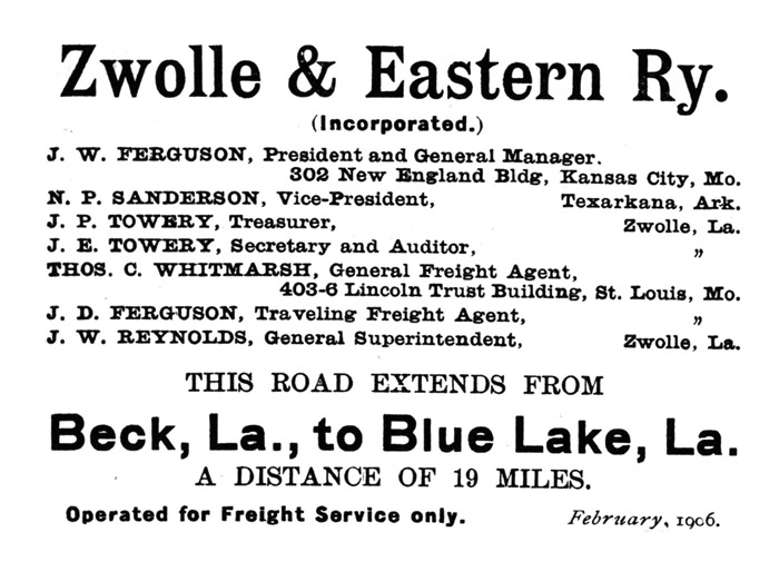 Zwolle & Eastern Map