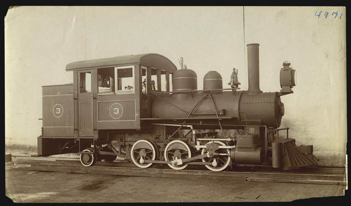 Ashland Planting & Manufacturing locomotive no. 3. Porter Machine Works builder's portrain, undated. 