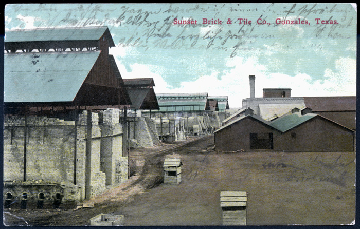 Sunset Brick & Tile Company at Gonzales, Texas, ca. 1913. 